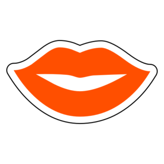 Kiss Lips Sticker (Orange)